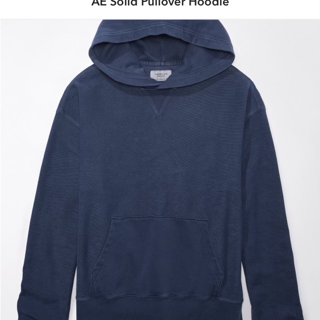 American Eagle Solid Pullover Hoodie